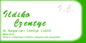 ildiko czentye business card